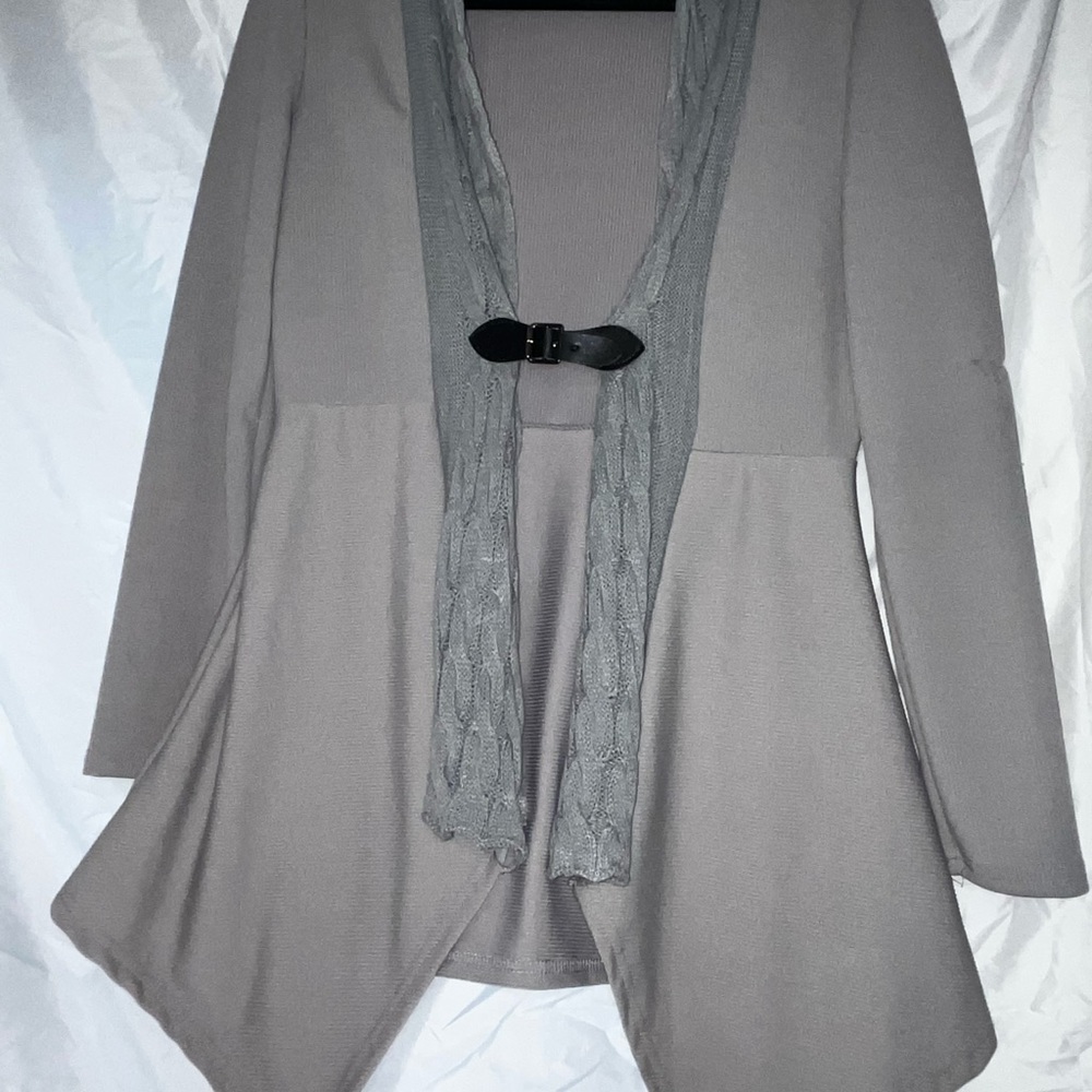 Grey sweater w/ belt